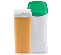 Dermawax Roll On Argan - Kit Scaldacera Universale 25W 230V con Cartuccia Cera Calda 100 ml all’Olio di Argan Made in Italy - Depilazione Gambe, Braccia, Ascelle e Schiena