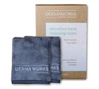 DERMAWORKS Set 2 Panni Struccanti in Microfibra - Asciugamano Morbido per Rimuovere Makeup e Impurità - Delicato su Viso e Occhi - Esfoliante e Riutilizzabile per Skincare Quotidiana