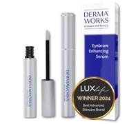 DERMAWORKS Siero per sopracciglia - Rafforzare e accelerare la crescita - Siero per una crescita rapida per sopracciglia più spesse, folte e piene (5 ml)