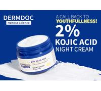 DermDoc 2% acido cogico crema viso notte 50 g + spedizione gratuita