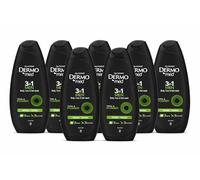 Dermo Med 3 in 1 Men Doccia Shampoo Corpo Viso e Capelli 450ml - Total & Power - Idratante e Rinfrescante con Acido Ialuronico - Uso Quotidiano - Confezione da 6 o 12 Flaconi (6)