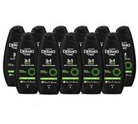 Dermo Med 3 in 1 Men Doccia Shampoo Corpo Viso e Capelli 450ml - Total & Power - Idratante e Rinfrescante con Acido Ialuronico - Uso Quotidiano - Confezione da 6 o 12 Flaconi (12)
