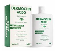 Dermoclin Acido Detergente Intimo pH 3.5 Riequilibrante e Protettivo 500 ml - Con Acido Lattico, Senza Parabeni, Detergente Delicato per Igiene Intima Quotidiana Uomo e Donna