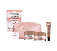 DERMOLAB Kit Anti Età Plus+ : Maschera Viso e Collo - Crema Giorno Viso e Collo - Crema Notte Viso e Collo - Crema Contorno Occhi e Labbra + Pochette