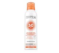 Dermolab - Latte Solare Spray Viso e Corpo, Protezione Alta SPF 50+, per Pelli Chiare e Delicate, Contrasta Invecchiamento Cutaneo e Raggi UVA, Resistente all'Acqua, Dermatologicamente Testato, 150ml