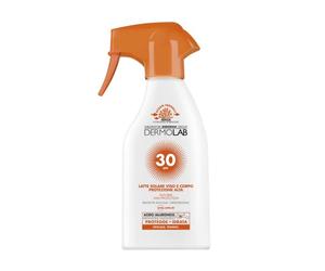 Dermolab Latte Solare Spray Viso e Corpo SPF 30, Resistente all'Acqua - 250 ml