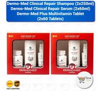 Dermomed Clinical Shampoo, Siero e Multivitaminico Set 2 x (250 ml +60 ml +60...