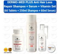 Dermomed Clinical Shampoo, Siero e Multivitaminico Set (250ml + 60ml + 60 Com...