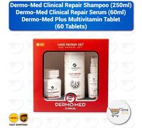 Dermomed Clinical Shampoo, Siero e Multivitaminico Set (250ml + 60ml + 60 Com...