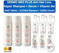 Dermomed Clinical Shampoo Siero e Multivitaminico Set 3 x (250 ml + 60 ml + 6...