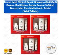 Dermomed Clinical Shampoo, Siero e Multivitaminico Set 3 x (250 ml +60 ml +60...