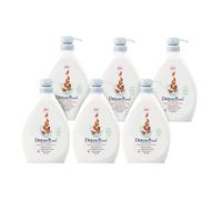 Dermomed, Crema di Sapone Mani Mandorla, Rispetta la Pelle Rendendola Profumata e Morbida, con Acido Ialuronico, pH Neutro, Made in Italy, Dermatologicamente Testato, 6 Dispenser da 1L