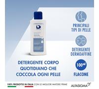 DERMON DETERGENTE DOCCIA DELICATO 100ML, MADE IN ITALY, Formato Viaggio, Profumazione Piacevole Senza Schiuma, con Aloe Vera, Azione Idratante, Rigenerante e Antiossidante Pelle Secca