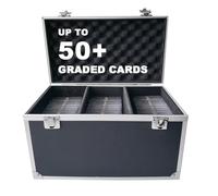 Dermonem Custodia per carte graduata in alluminio a 3 file antipolvere - Scatola porta carte sicura per sport certificati PSA/BGS/CGC, carte da baseball (carte non incluse)
