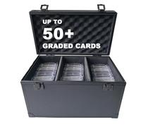 Dermonem Custodia per carte graduata in alluminio a 3 file antipolvere - Scatola porta carte sicura per sport certificati PSA/BGS/CGC, carte da baseball - Organizzatore portatile (carte non incluse)