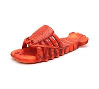 Dermonem Pantofole casual da spiaggia a forma di aragosta, per l'estate e la piscina, antiscivolo, Rosso scuro Eu 44 45 Uk 10 5, 43 1/3 EU