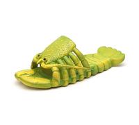 Dermonem Pantofole casual da spiaggia a forma di aragosta, per l'estate e la piscina, antiscivolo, Verde Eu 36 37 Uk 3, 35 1/3 EU