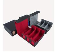 Dermonem Per MTG Per PTCG 3 file Magnetico In Pelle Artificiale Grande Capacità Finestra Gioco Da Tavolo Sport Carte Standard Box Storage Holder Sport Star Card Deck