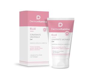 Dermovitamina Elle Gel Vaginale Idratante - Igiene Intimo Donna - Contro Secchezza, Prurito, Atrofia Intima, Dolore e Bruciore - Con Estratto di Fico d'India - Non Macchia - 40 ml