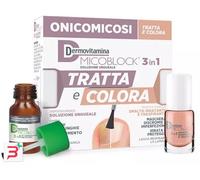 DERMOVITAMINA MICOBLOCK 3 IN 1 TRATTA E COLORA SOLUZIONE UNGUEALE 7 ML + SMALTO IDRATANTE TRASPIRANTE 5 ML