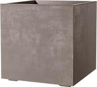 Deroma Millennium Cubo da 19" | Plastica Leggera e Resistente | Vaso Quadrato per Interni/Esterni per Patio | Riserva d'Acqua, Tappo di Scarico, Ruote | Fioriera Trendy per Piante, Fiori, Giardino |