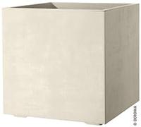 Deroma Millennium Cubo da 48,26 cm | Plastica Leggera e Resistente | Vaso Quadrato da Interno/Esterno per Patio | Riserva d'Acqua, Tappo di Scarico, Ruote | Fioriera Trendy per Piante, Fiori, Giardino