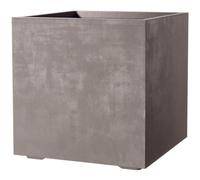 Deroma Millennium - Vaso quadrato da 48,3 cm, in plastica leggera e resistente, per interni ed esterni, per patio, riserva d'acqua, tappi di scarico, fioriera alla moda per piante, fiori, giardino