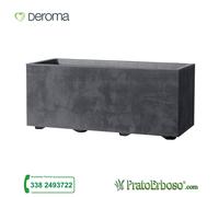Deroma Vaso Cassetta Millennium Colore Antracite-Vaso fioriera Misura 59x25x25
