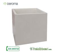 DEROMA Vaso Cubo in plastica Millennium 25cm Perla
