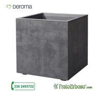 Deroma Vaso Cubo Millenium Antracite 25x25x25 cm