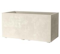 Deroma Vaso Millennium, rettangolare, 58,4 x 25,4 x 25,4 cm, in plastica leggera e resistente, vaso per interni o esterni, per terrazzo/veranda, include riserva d'acqua e tappo di scarico