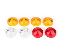 Deror Lente per indicatore di direzione 8 pezzi Kit di lenti per indicatore luminoso di coda laterale adatto per Land Rover Serie 3/Lenti per luci Defender