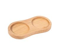 DeroTeno Vassoio per macina sale e pepe, diametro interno 6 cm,Legno di caucciù, supporto per macina pepe, protezione del tavolo da pranzo (il macina pepe e il macina sale non sono inclusi)