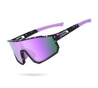 Derowern Occhiali da sole da baseball per ragazzi, occhiali da sole polarizzati sportivi, protezione UV400, per ragazzi e ragazze, softball ciclismo, Montatura Gialla Lenti Rosse…