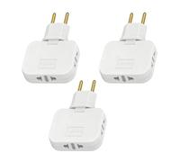 Derriere - Multipresa a 3 prese, presa extra piatta con testa girevole a 180°, multipresa da parete 16A/250V per spazi ristretti dietro mobili