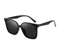 Dervin Occhiali da sole classici alla moda quadrati oversize retrò per le donne, nero, 60 MM