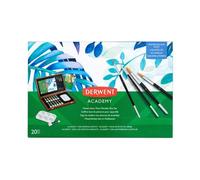 Derwent Academy Set di 18 Pezzi da Pittura ad Acquerello, 12 x Acquerelli, 4 x P