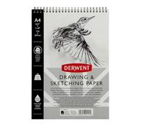 Derwent Album da Disegno con Copertina Rigida in Formato A4 da 30 Fogli di Carta senza Acidi, Dorso Rilegato, Orientamento Verticale, ottimale per i Ritratti, Qualità Professionale