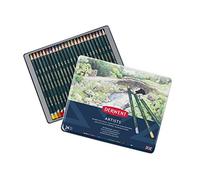 Derwent Artists Set di 24 Matite Colorate per Disegnare e Colorare, Ideali per Sfumature e Stratificazioni, Astuccio in Metallo Incluso, Qualità Professionale