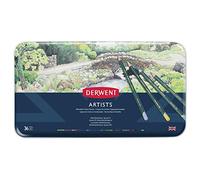 Derwent Artists Set di 36 Matite Colorate per Disegnare e Colorare, Ideali per Sfumature e Stratificazioni, Astuccio in Metallo Incluso, Qualità Professionale