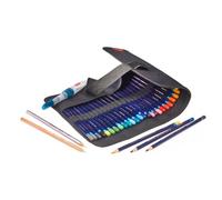 Derwent Astuccio Arrotolabile , Può Contenere fino a 24 Matite Colorate, Adatto per Realizzare Schizzi e Disegni anche in Viaggio, Nero, 2306206