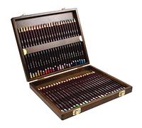 Derwent Coloursoft Set di 48 Matite Colorate per Disegnare e Scrivere, Ideali per la Costruzione del Colore, Astuccio in Legno Incluso, Qualità Professionale