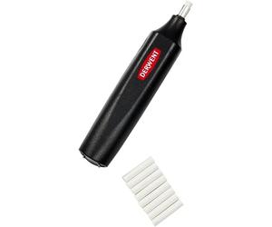 Derwent Gomma a batteria, include 8 gomme di ricambio, adatta per matite in grafite, colorate e pastello, qualità professionale, 2301931, nera