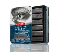 Derwent Graphite Set di 6 Blocchi XL da 60 mm, Solubili in acqua, Adatti per Realizzare Schizzi, Disegni e Dettagli Espressivi, Qualità Professionale, 2306195