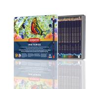 Derwent Inktense Scatola in Metallo da 24 Matite Acquerellabili Permanenti con Anima da 4 mm, Solubili in Acqua, Adatte per Colorare e Dipingere, 700929