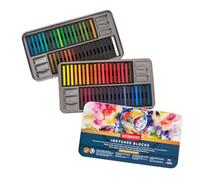 Derwent Inktense Scatola in Metallo da 72 Colori Acquerellabili da 8 mm, Solubili in Acqua, Adatti a Disegnare, Colorare e Dipingere su Carta e Tessuto (2301980)