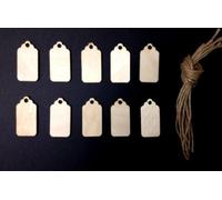 Derwent Laser Crafts Mini etichette regalo in legno, 45 mm, confezione da 10 for