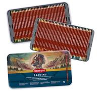 Derwent Matite da disegno, set da 72 matite colorate in scatola di latta, pastelli con punta resistente rotonda da 5 mm, mina con pigmenti cremosi per disegni artistici, qualità professionale, 2306558