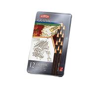 Derwent Matite Grafiche in Latta, 12 pezzi, grigio
