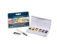 Derwent Inktense Colori Palette #1, Set da 12, formato mezza tavolozza, solubili in acqua, adatti per pittura e artigianato su carta e tessuto, qualità professionale, formato da viaggio, 2306243